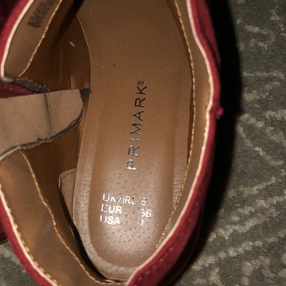 Primark Shoes Ankle Boots Red Suede Vegan Suede Poshmark